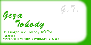 geza tokody business card